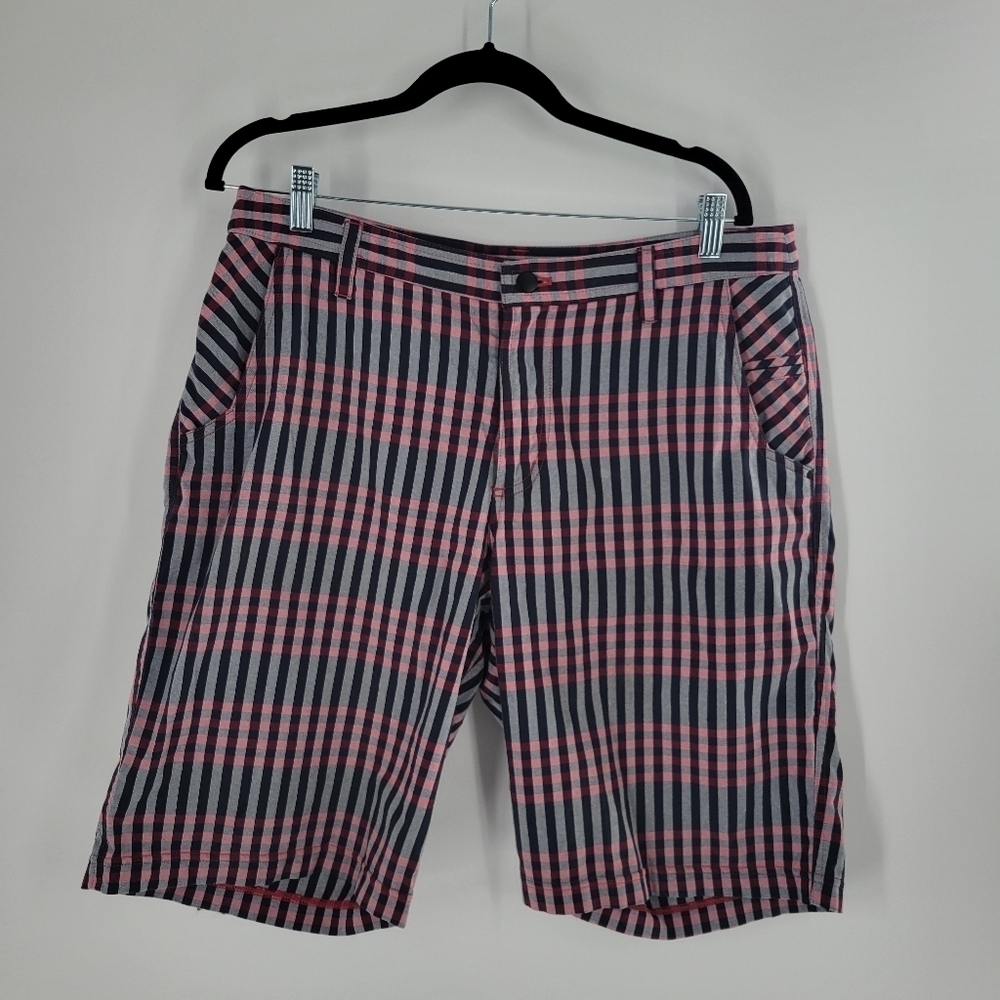 LULULEMON Men’s Kahuna Plaid‎ Red Blue Shorts 36